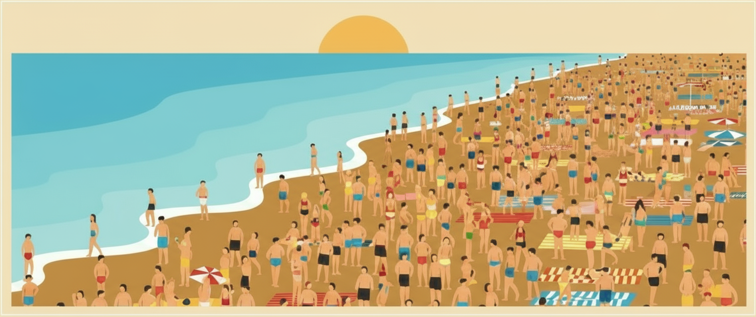 Real-time Crowd Levels at Public Beaches