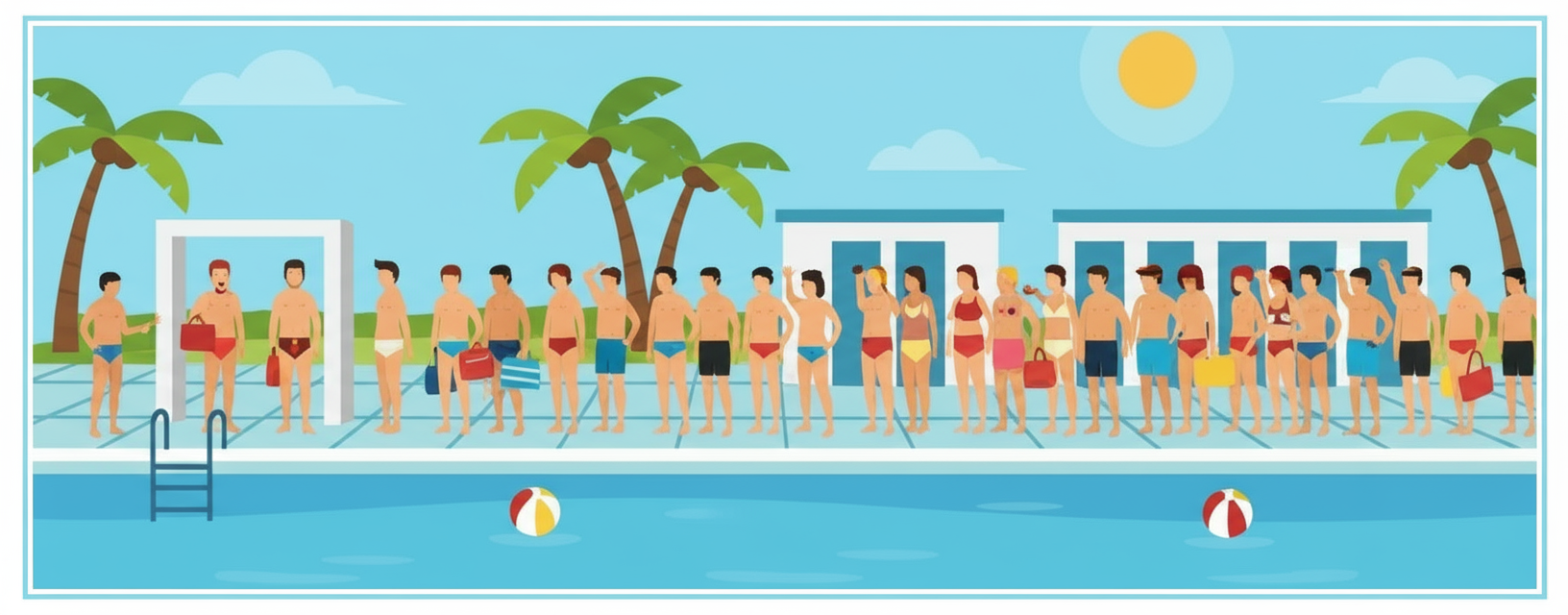 Real-time Queue Statuses of Public Swimming Pools