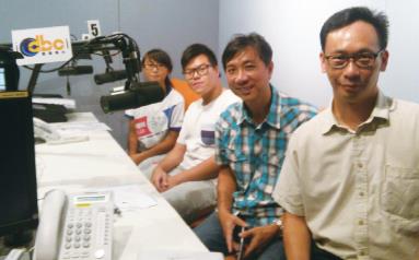 A member of the Community Sports Club and LCSD staff are being interviewed by DBC